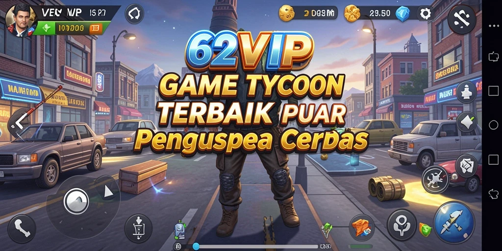 Tangkapan layar gameplay <strong>62VIP</strong> yang menampilkan suasana bisnis yang dinamis.
