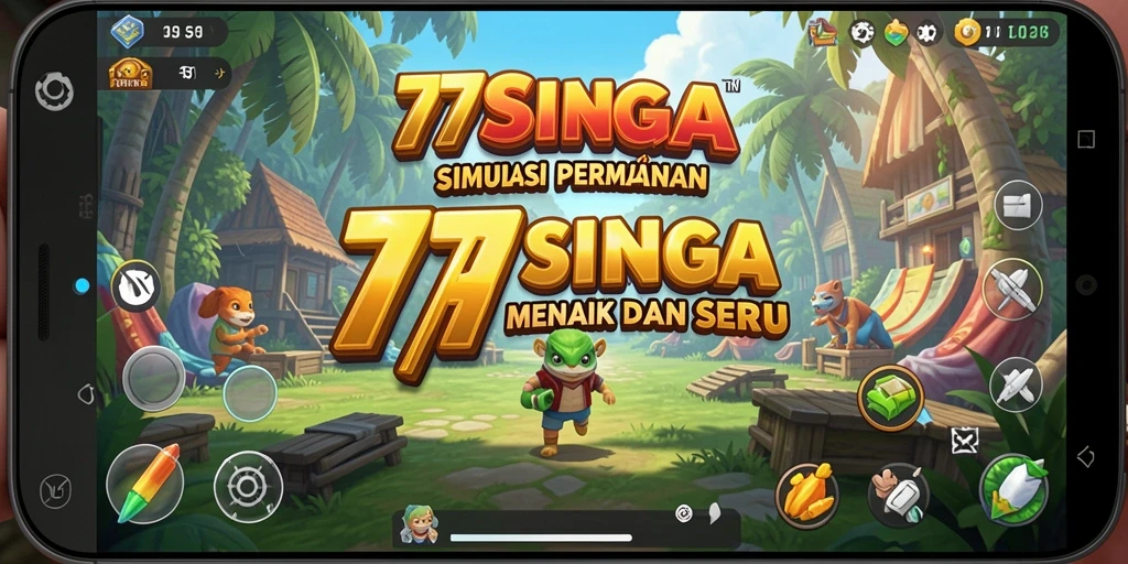 Tampilan gameplay dinamis dan interaktif di 77SINGA.
