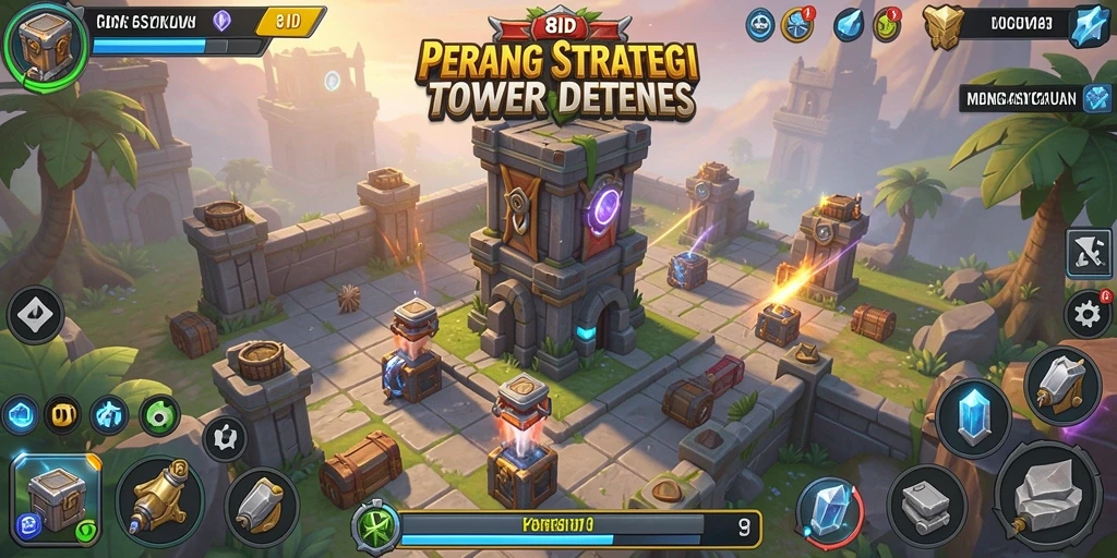 Gameplay seru di 8ID menampilkan pertempuran menegangkan dengan strategi Tower Defense.