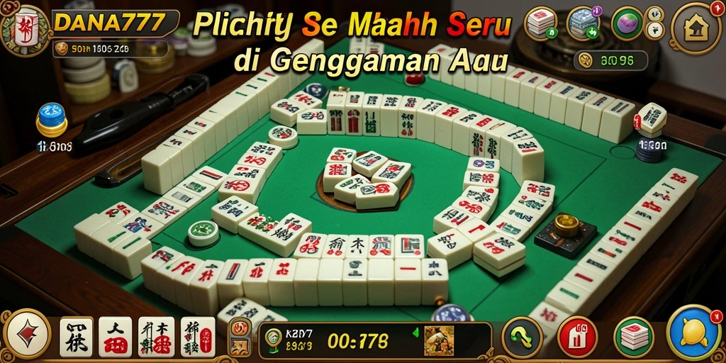 Tampilan menarik gameplay DANA777 dengan elemen Mahjong.