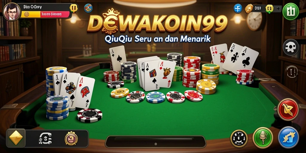 Tampilan gameplay QiuQiu yang seru dan kompetitif di DEWAKOIN99.