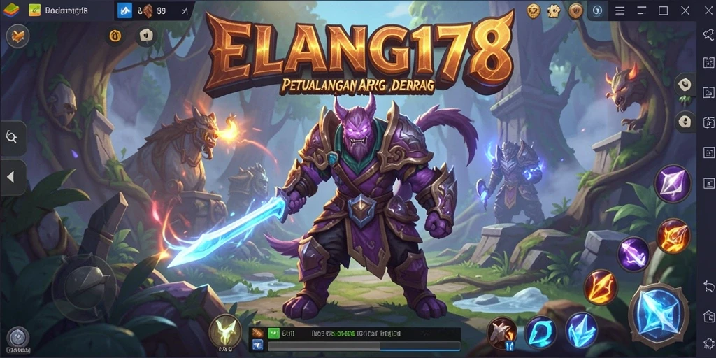 Tampilan gameplay penuh aksi dalam ELANG178 yang menakjubkan.