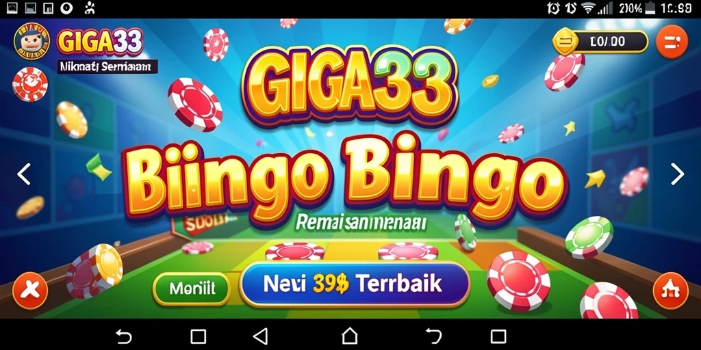 Tampilan gameplay GIGA33 yang seru dan interaktif dalam permainan Bingo.