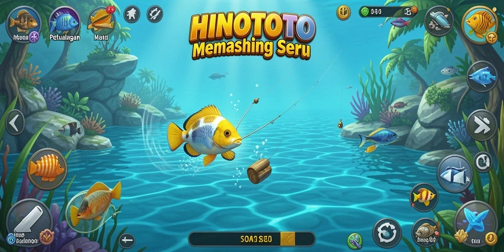 Tangkapan ikan saat bermain HINOTOTO dengan grafis yang menakjubkan.