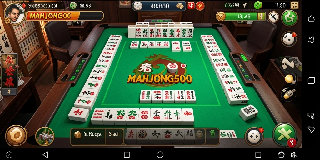 Tampilan screenshot utama MAHJONG500 menampilkan gameplay strategi yang menarik.