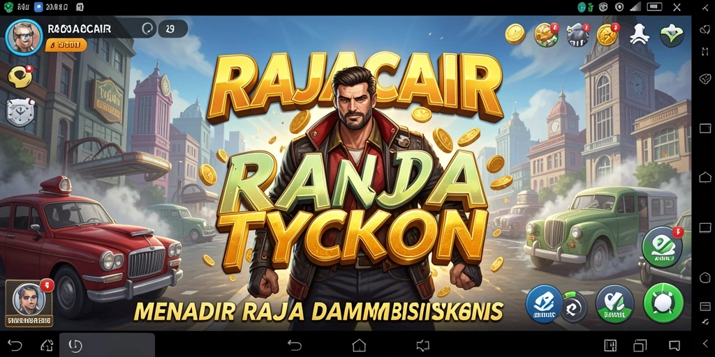 Tampilan gameplay RAJACAIR memperlihatkan strategi manajemen perusahaan yang menarik.
