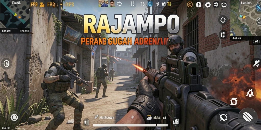 Screenshot dari gameplay RAJAMPO yang intens dan penuh aksi.