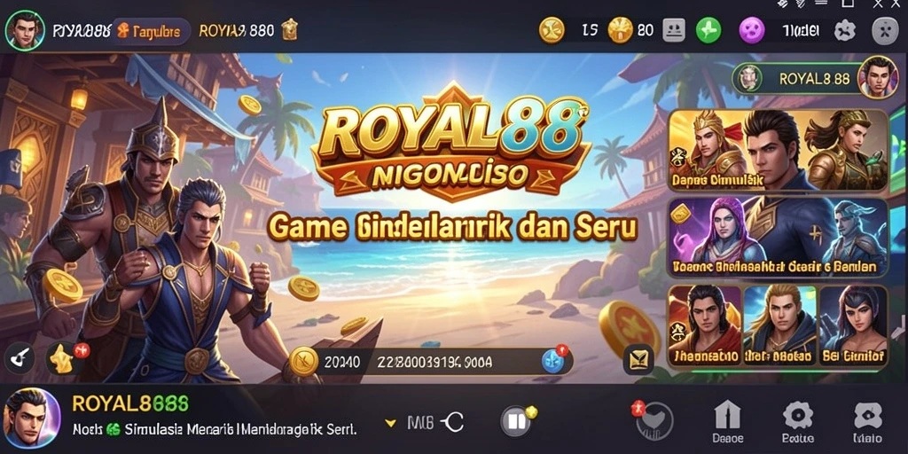 Tampilan gameplay menarik dari ROYAL88 dengan grafik yang menawan.