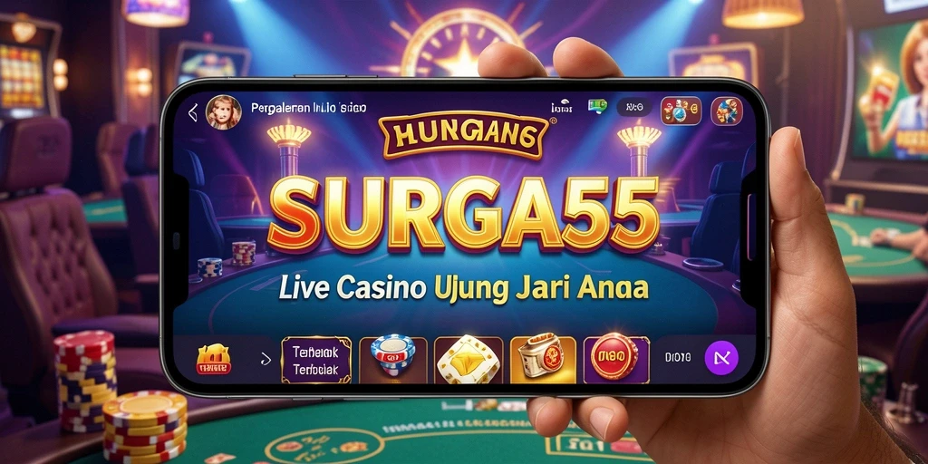 Gameplay menarik dengan dealer Live Casino profesional.