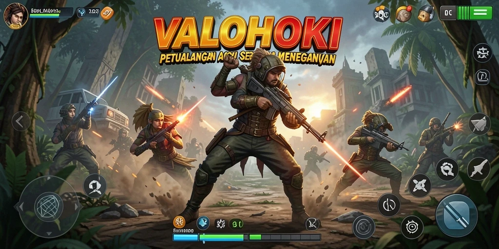 Tampilan gameplay seru dari VALOHOKI yang menantang.