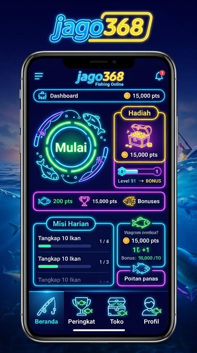 Antarmuka sederhana jago368 dengan pilihan aplikasi yang beragam.